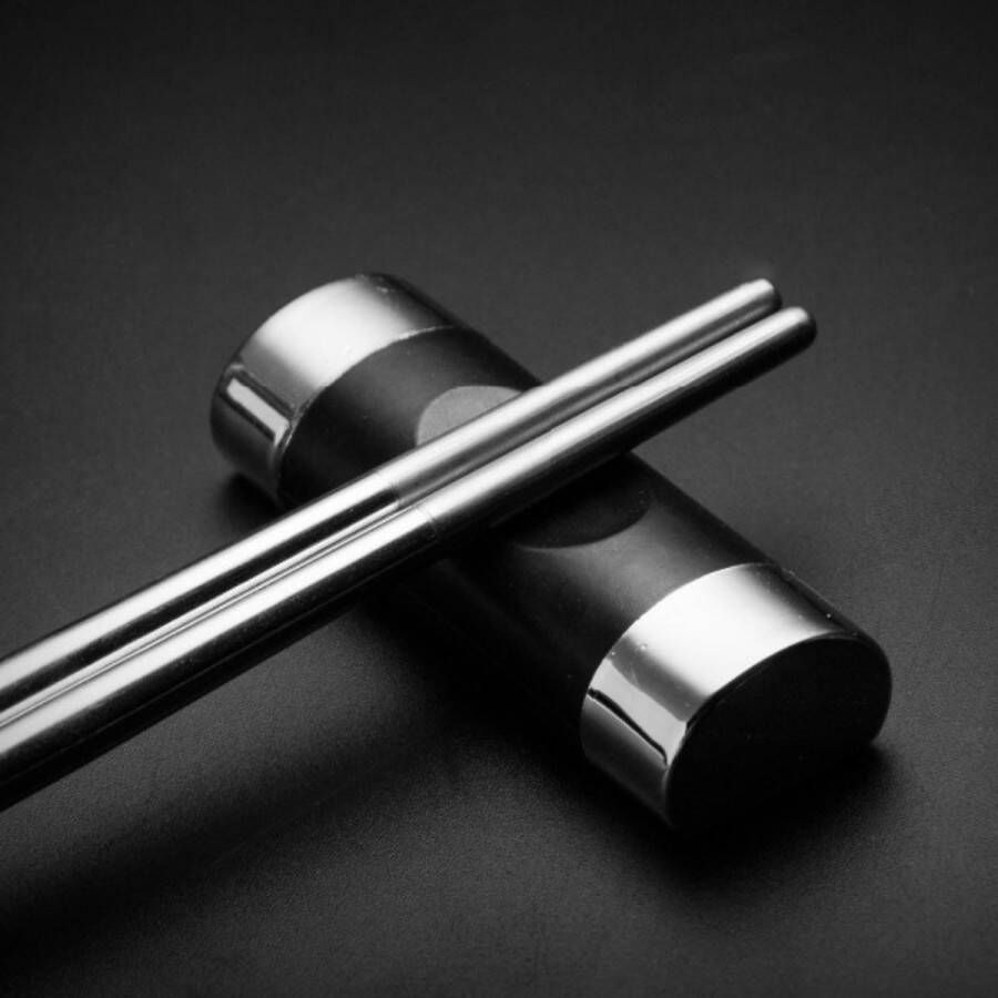 Merkloos Sans marque Luxe Eetstokjes houders 5 stuks Chopsticks Houder Voor Sushi Stokjes Sushi Servies RVS Zilver
