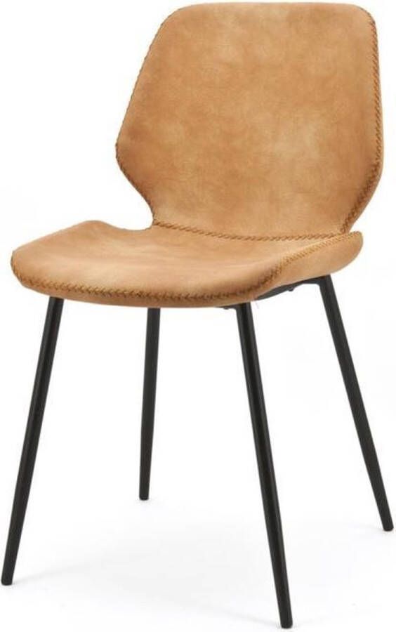 By-Boo Eetkamerstoel 'Seashell' kleur cognac