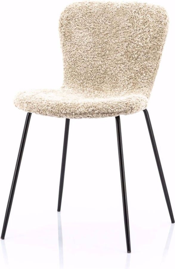 By Boo Eetkamerstoel Skip beige polyester