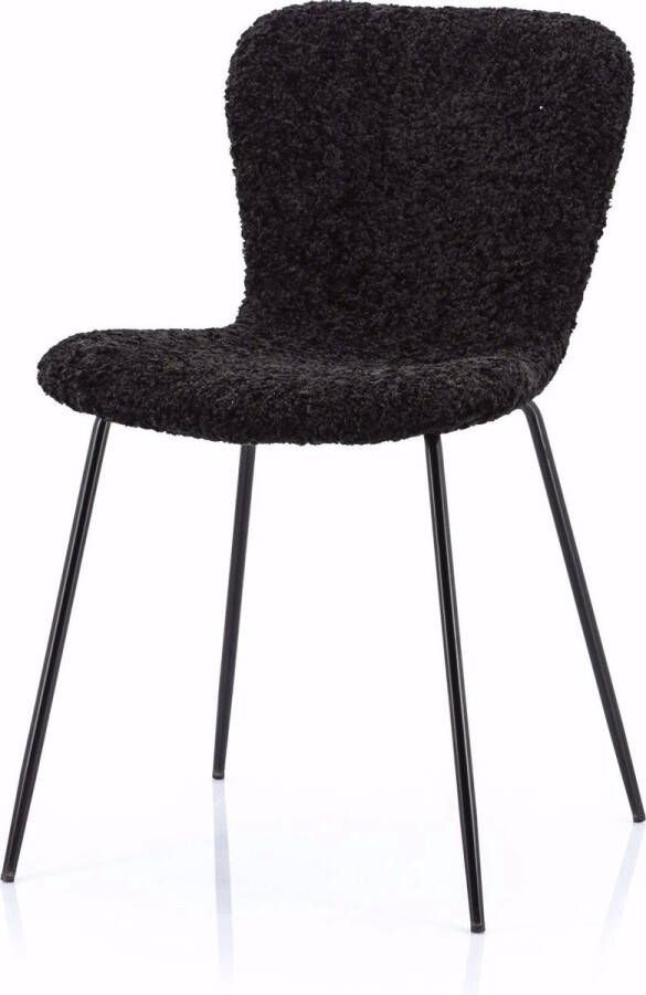 BY-Boo By Boo Skip Eetkamerstoel 54 cm Zwart Stof