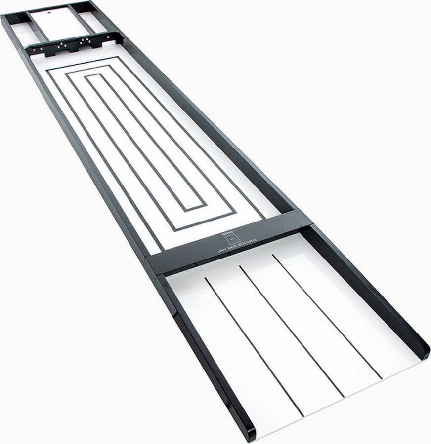 BY BORIS Luxe Sjoelbak Jan Des Bouvrie Wit 200 cm Incl. stenen