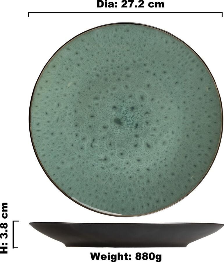 By Cookinglife Dinerborden Borneo ø 27 cm 4 stuks
