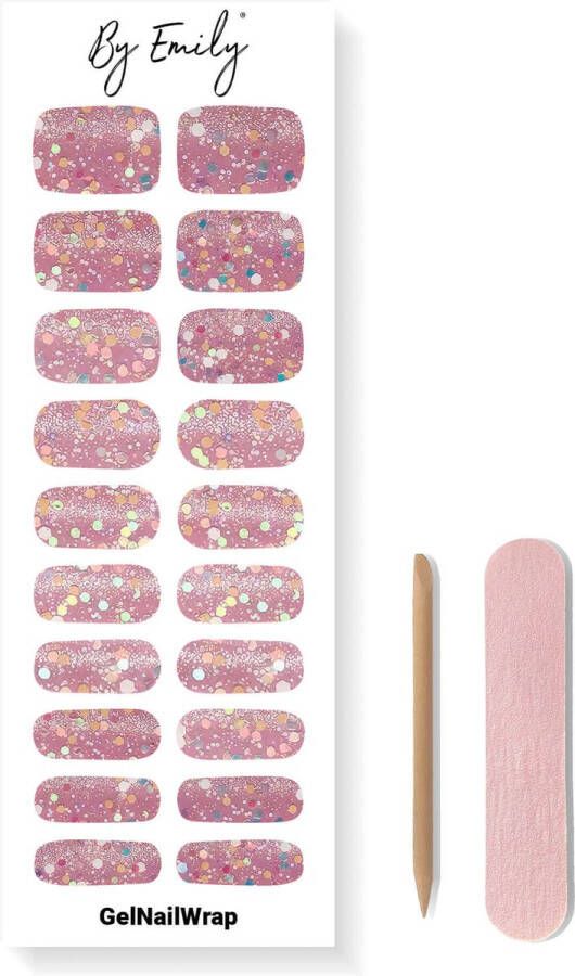 By Emily Gel Nail Wraps & Gellak Stickers Festive Fuchsia Nagelstickers Gel Nagel Folie DIY Manicure Langhoudende Nail Art UV LED Lamp Vereist Trendy Designs Nagelstickers Kerst Stickers Veilig voor Nagels 20 Stickers