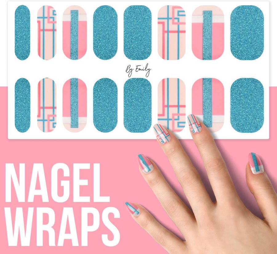 By Emily Nagel wrap At the Corner Moederdag cadeaus 16 stickers Nail wrap Nail art Trendy Design Nagellakvrij Eenvoudig Nagel wrap Nagel stickers Folie Zelfklevend Sjablonen