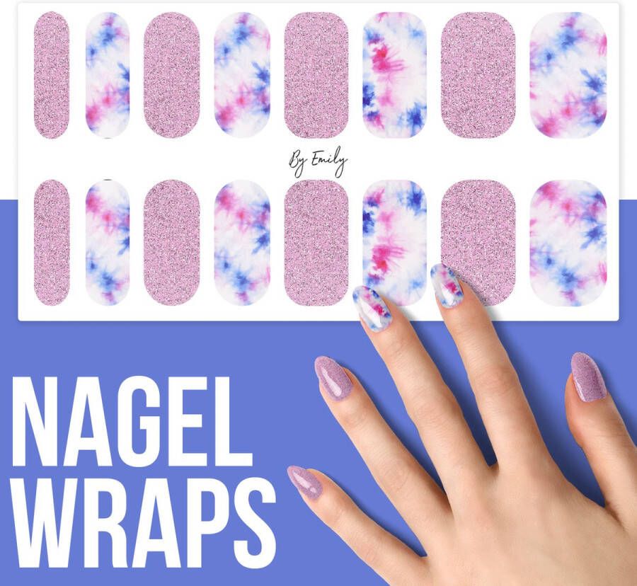 By Emily Nagel wrap Blurry Blooming Moederdag cadeaus 16 stickers Nail wrap Nail art Trendy Design Nagellakvrij Eenvoudig Nagel wrap Nagel stickers Folie Zelfklevend Sjablonen