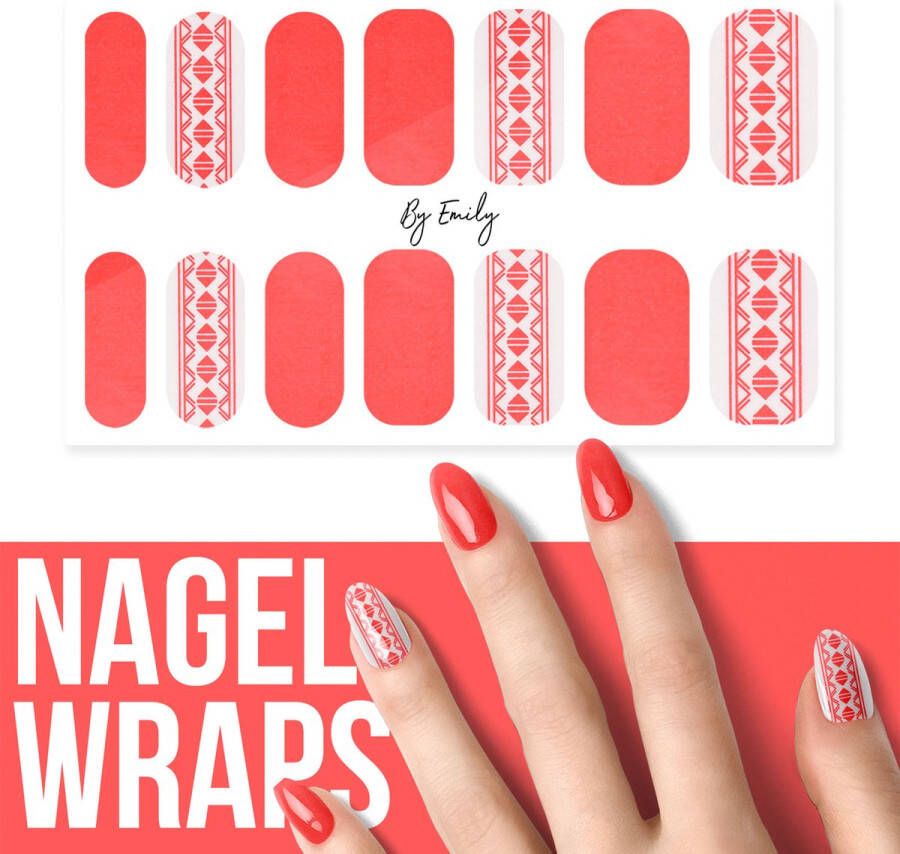 By Emily Nagel wrap Bohemian | 14 stickers | Nail wrap | Nail art | Trendy | Design | Nagellakvrij | Eenvoudig | Nagel wrap | Nagel stickers | Folie | Zelfklevend | Sjablonen