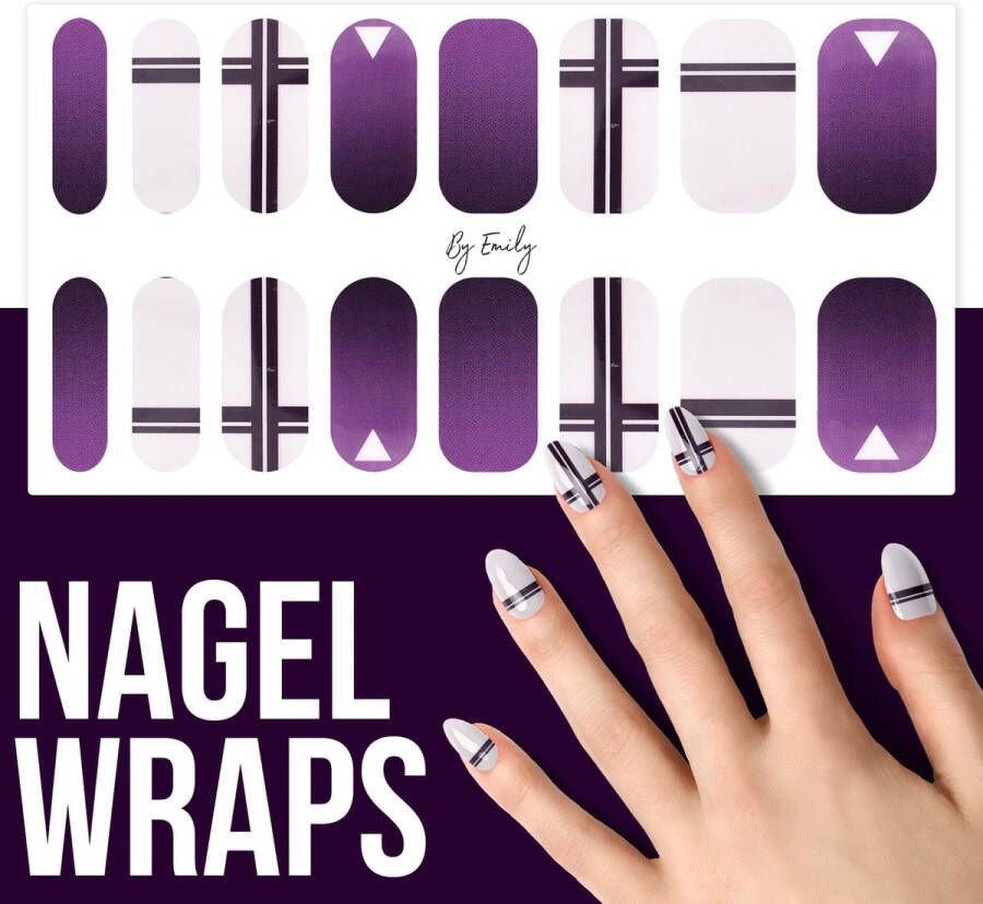 By Emily Nagel wrap Classy White | 16 stickers | Nail wrap | Nail art | Trendy | Design | Nagellakvrij | Eenvoudig | Nagel wrap | Nagel stickers | Folie | Zelfklevend | Sjablonen