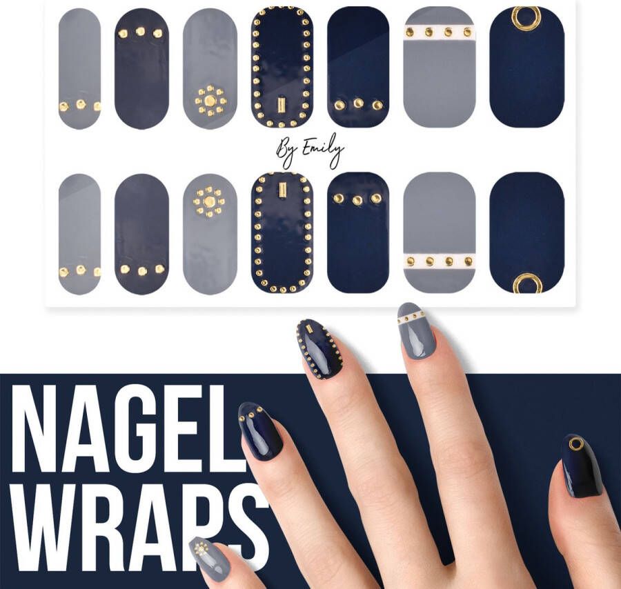 By Emily Nagel wrap Golden Dots Moederdag cadeaus 14 stickers Nail wrap Nail art Trendy Design Nagellakvrij Eenvoudig Nagel wrap Nagel stickers Folie Zelfklevend Sjablonen