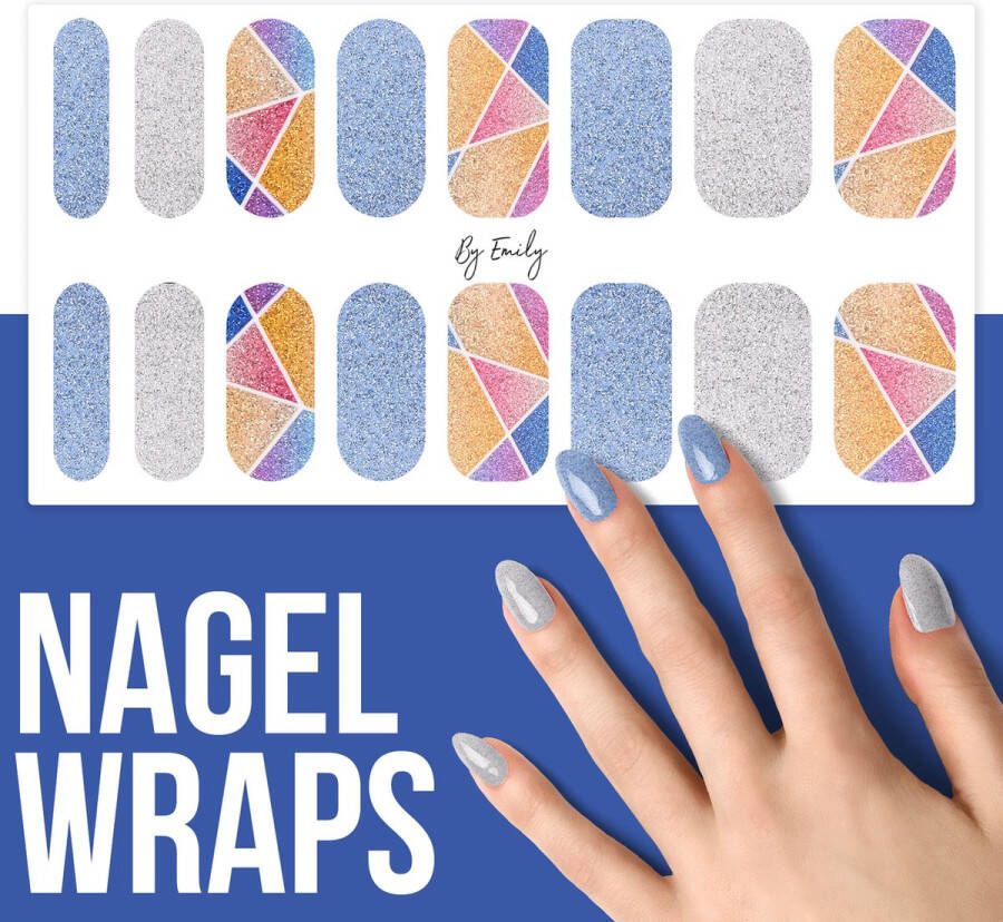 By Emily Nagel wrap Gradient Beach Moederdag cadeaus 16 stickers Nail wrap Nail art Trendy Design Nagellakvrij Eenvoudig Nagel wrap Nagel stickers Folie Zelfklevend Sjablonen