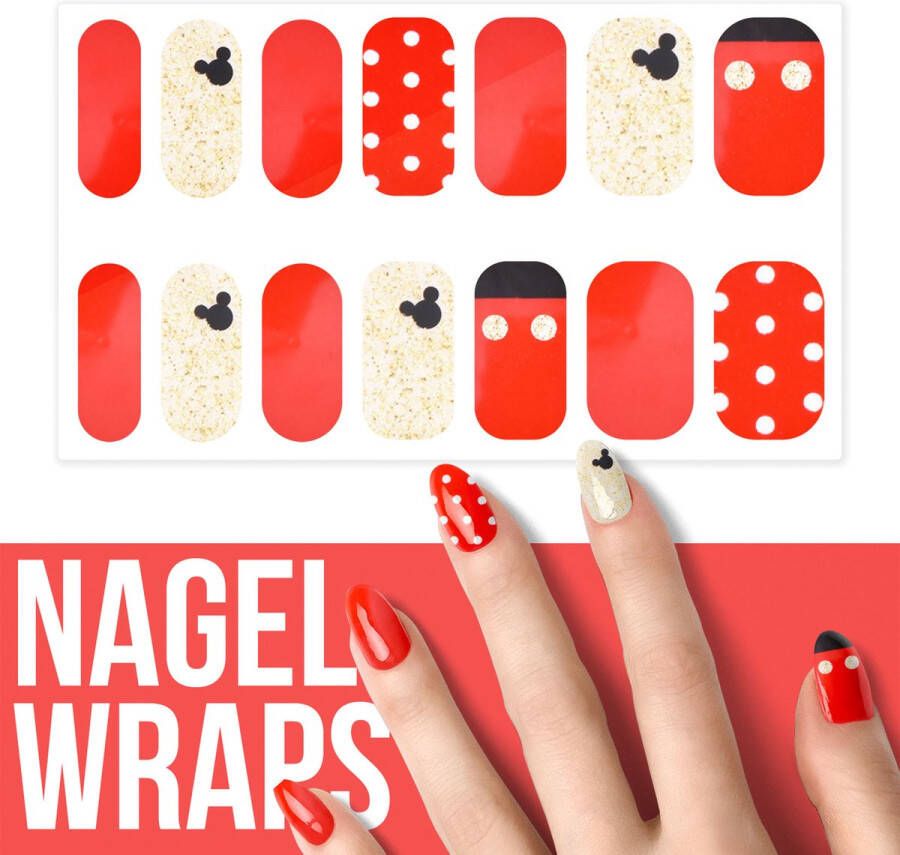 By Emily Nagel wrap Happy Mouse Moederdag cadeaus 14 stickers Nail wrap Nail art Trendy Design Nagellakvrij Eenvoudig Nagel wrap Nagel stickers Folie Zelfklevend Sjablonen