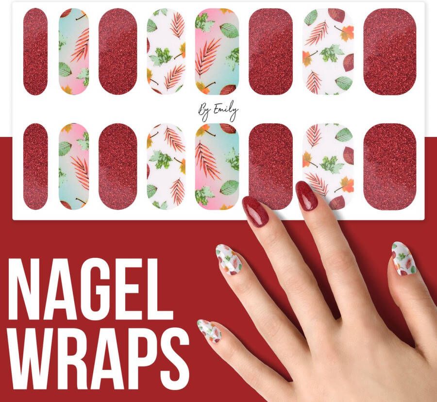 By Emily Nagel wrap Harvest Season Moederdag cadeaus 16 stickers Nail wrap Nail art Trendy Design Nagellakvrij Eenvoudig Nagel wrap Nagel stickers Folie Zelfklevend Sjablonen