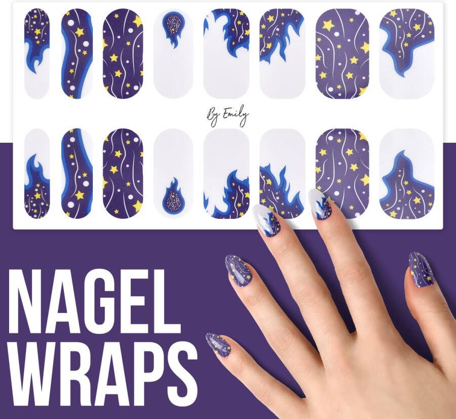 By Emily Nagel wrap My Frozen Story Moederdag cadeaus 16 stickers Nail wrap Nail art Trendy Design Nagellakvrij Eenvoudig Nagel wrap Nagel stickers Folie Zelfklevend Sjablonen