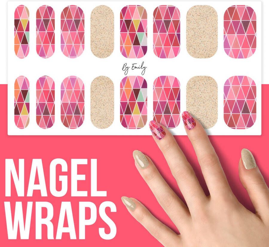 By Emily Nagel wrap Opulence and Fame Moederdag cadeaus stickers Nail wrap Nail art Trendy Design Nagellakvrij Eenvoudig Nagel wrap Nagel stickers Folie Zelfklevend Sjablonen