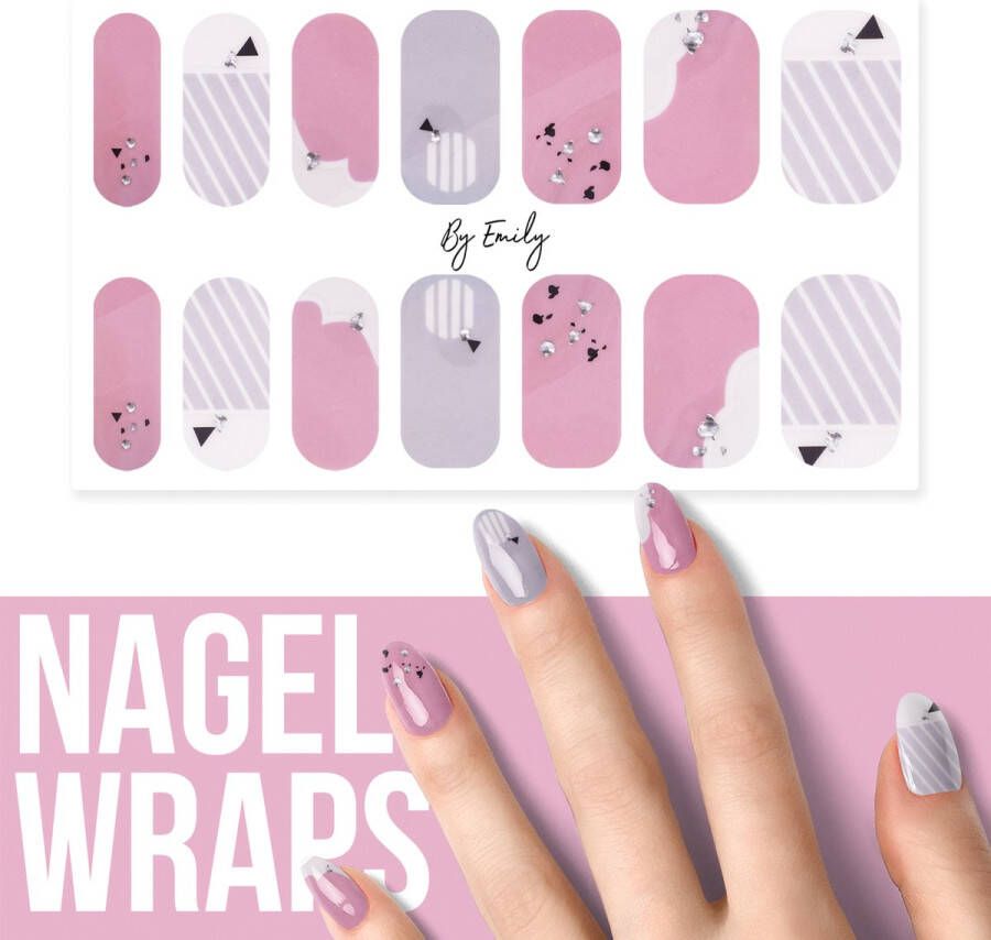 By Emily Nagel wrap Pink Spickle | 14 stickers per vel | Nail wrap | Nail art | Trendy | Design | Nagellakvrij | Eenvoudig | Nagel art | Nagel wrap | Nagel stickers | Folie | Zelfklevend | Sjablonen