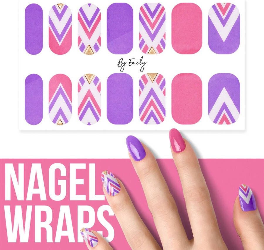 By Emily Nagel wrap Pink Vibes | 14 stickers per vel | Nail wrap | Nail art | Trendy | Design | Nagellakvrij | Eenvoudig | Nagel art | Nagel wrap | Nagel stickers | Folie | Zelfklevend | Sjablonen