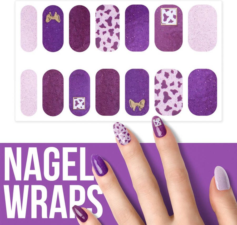 By Emily Nagel wrap Purple Shine | 14 stickers per vel | Nail wrap | Nail art | Trendy | Design | Nagellakvrij | Eenvoudig | Nagel art | Nagel wrap | Nagel stickers | Folie | Zelfklevend | Sjablonen