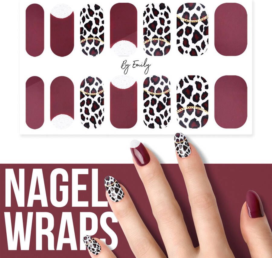 By Emily Nagel wrap Red Velvet | 14 stickers per vel | Nail wrap | Nail art | Trendy | Design | Nagellakvrij | Eenvoudig | Nagel art | Nagel wrap | Nagel stickers | Folie | Zelfklevend | Sjablonen