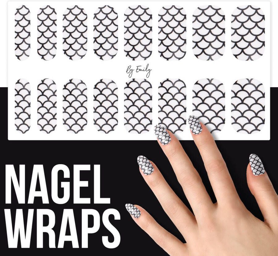 By Emily Nagel wrap Scale Pattern | 16 stickers | Nail wrap | Nail art | Trendy | Design | Nagellakvrij | Eenvoudig | Nagel wrap | Nagel stickers | Folie | Zelfklevend | Sjablonen