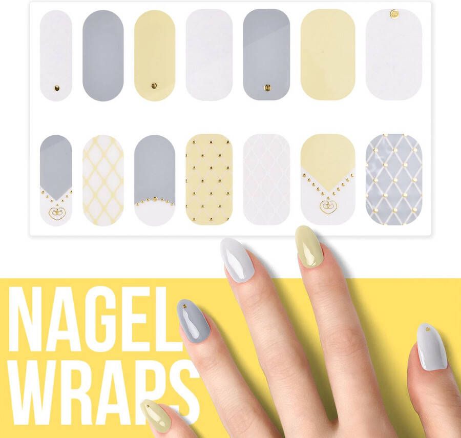 By Emily Nagel wrap Soft coloured | 14 stickers | Nail wrap | Nail art | Trendy | Design | Nagellakvrij | Eenvoudig | Nagel wrap | Nagel stickers | Folie | Zelfklevend | Sjablonen