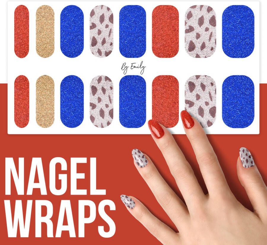By Emily Nagel wrap Sparkly Spot | 16 stickers | Nail wrap | Nail art | Trendy | Design | Nagellakvrij | Eenvoudig | Nagel wrap | Nagel stickers | Folie | Zelfklevend | Sjablonen