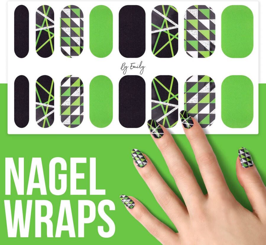 By Emily Nagel wrap Techno Vibes Moederdag cadeaus 16 stickers Nail wrap Nail art Trendy Design Nagellakvrij Eenvoudig Nagel wrap Nagel stickers Folie Zelfklevend Sjablonen