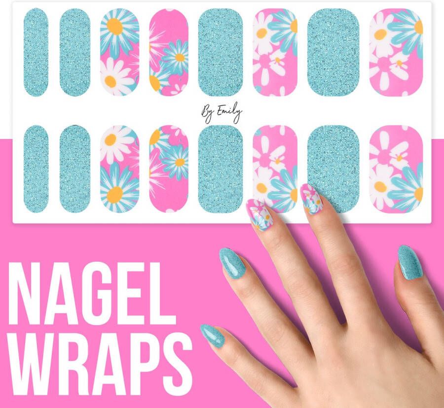 By Emily Nagel wrap Time for Spring Moederdag cadeaus 16 stickers Nail wrap Nail art Trendy Design Nagellakvrij Eenvoudig Nagel wrap Nagel stickers Folie Zelfklevend Sjablonen