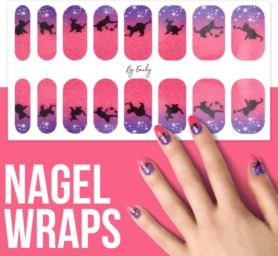 By Emily Nagel wrap Under Stars Moederdag cadeaus 16 stickers Nail wrap Nail art Trendy Design Nagellakvrij Eenvoudig Nagel wrap Nagel stickers Folie Zelfklevend Sjablonen