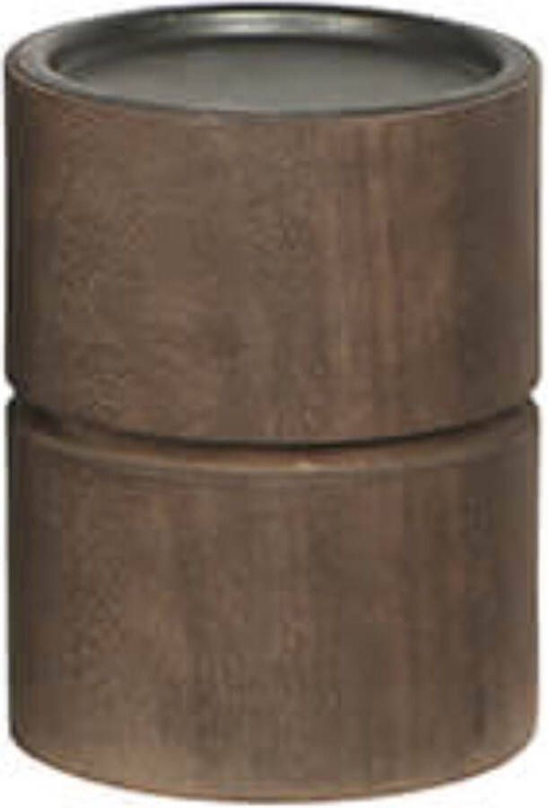 By Mooss Kandelaars en kaarsenhouders houten kaarshouder bruin Hoog 13cm