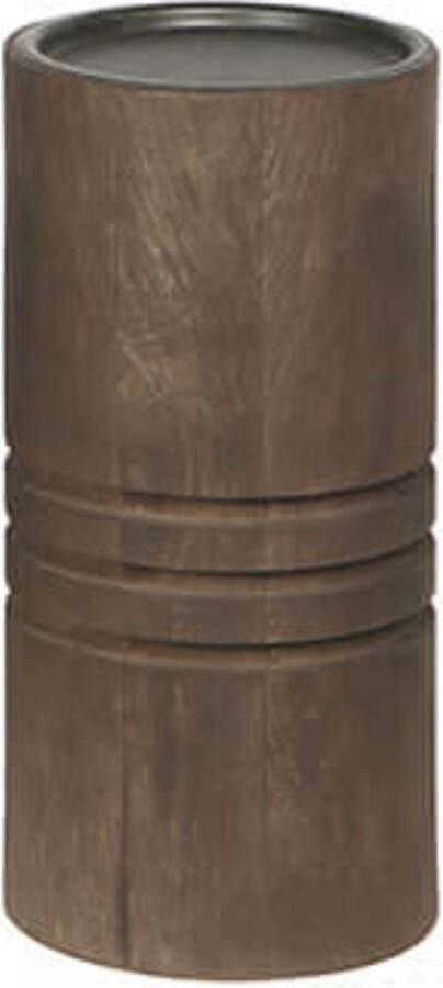 By Mooss Kandelaars en kaarsenhouders houten kaarshouder bruin hoog 20cm