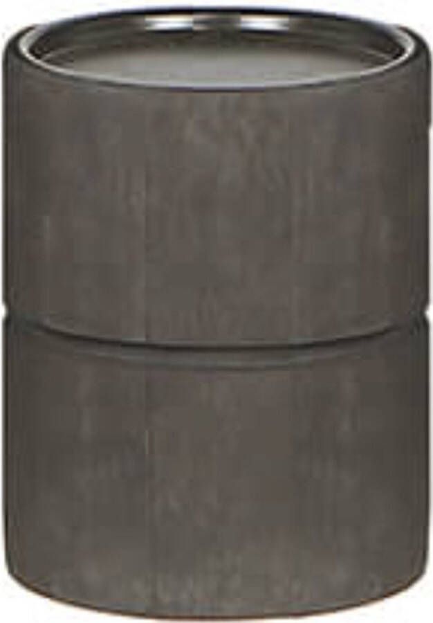 By Mooss Kandelaars en kaarsenhouders houten kaarshouder zwart grijs sunburn Hoog 13cm