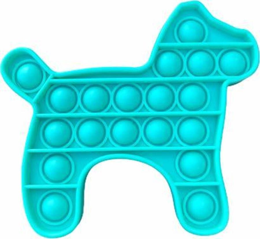 By Qubix Pop it van Pop it fidget toy Hond Mint Groen Black friday 2022 fidget toy van hoge kwaliteit!