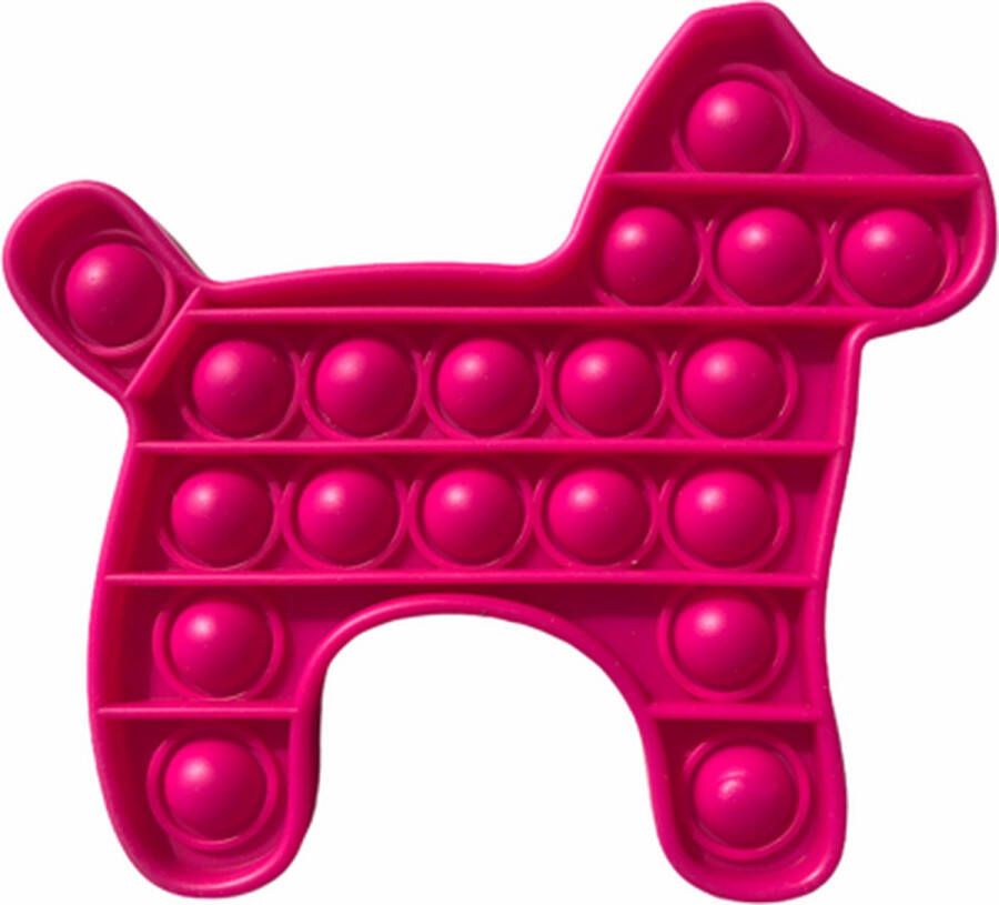 By Qubix Pop it van Pop it fidget toy Hond Roze Black friday 2022 fidget toy van hoge kwaliteit!