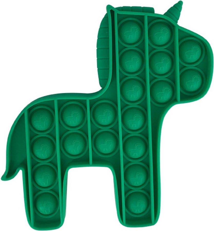 By Qubix Pop it van Pop it fidget toy Pony Groen Black friday 2022 fidget toy van hoge kwaliteit!