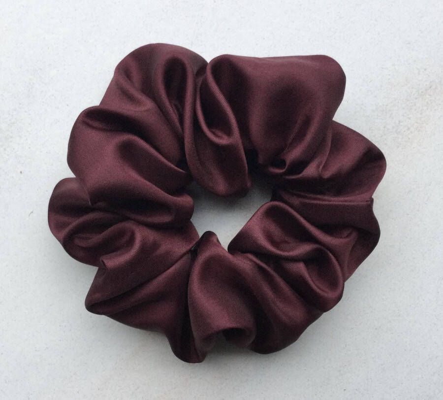 By Willy Scrunchie XL bordeauxrood handgemaakt handmade Bordeaux rood