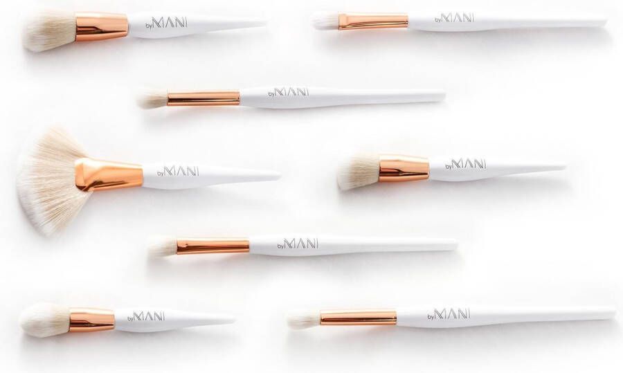 ByMANI Make-up Brush Set 8-delig professioneel wit .com make up kwasten set van 8 stuks voor het aanbrengen van Make Up