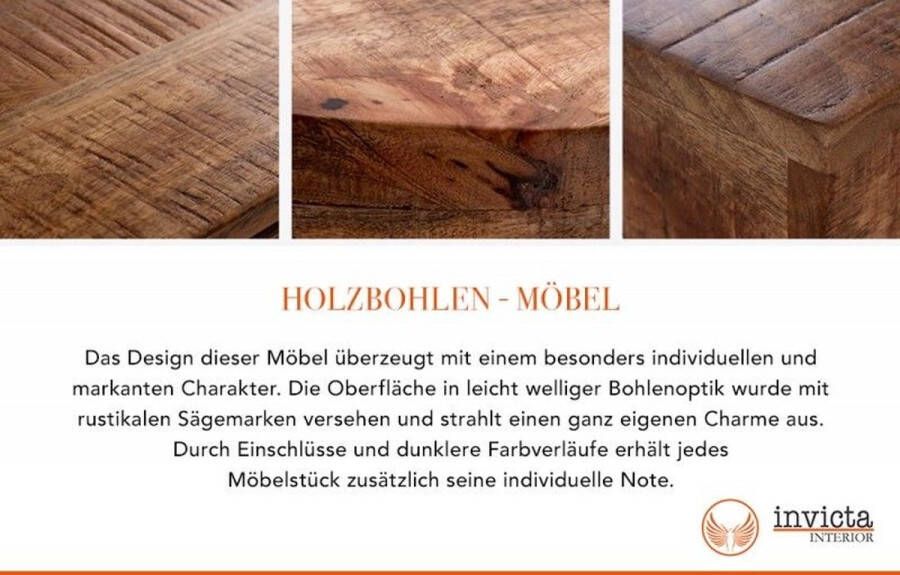 Invicta Interior Design bank IRON CRAFT 170cm mangohout ijzer industrieel design 38666
