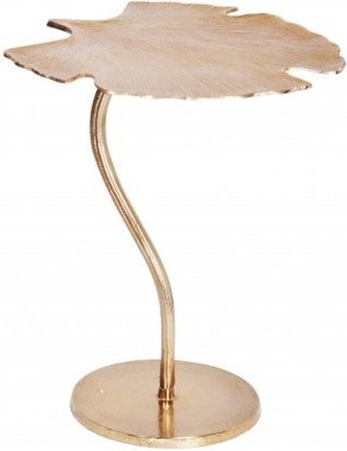 Invicta Interior Decoratieve bijzettafel GINKGO LEAF 45cm goud handgemaakt metaal 41789