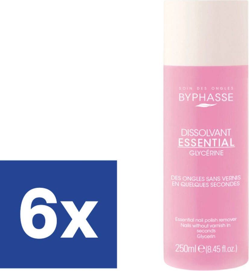 Byphasse Dissolvant Nagellakremover Essential 6 x 250 ml