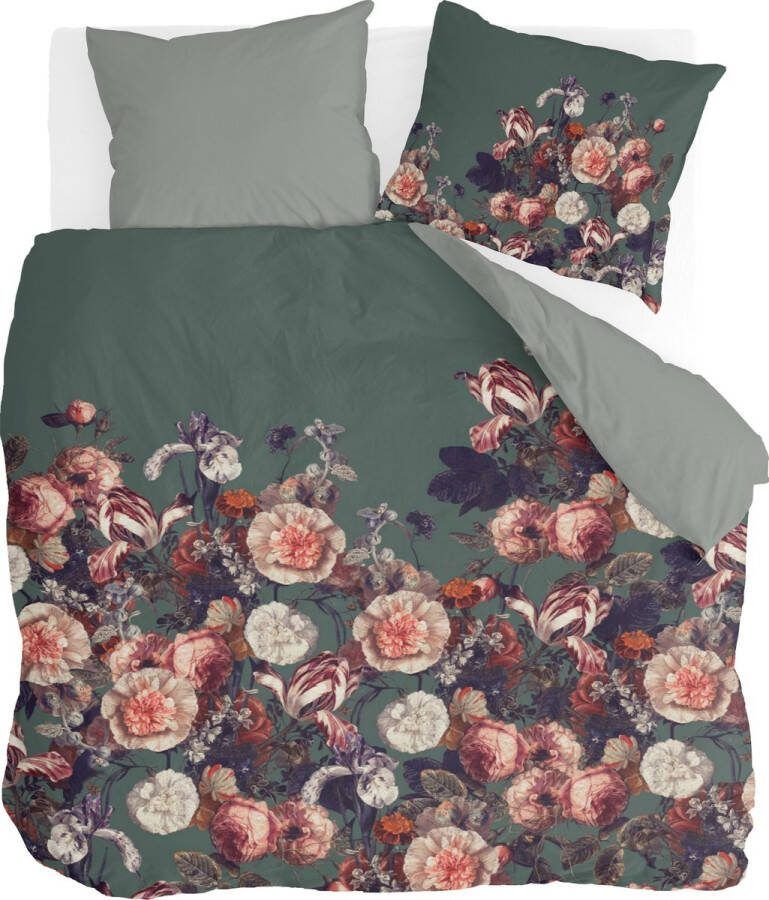 BYRKLUND Dekbedovertrek Flower Bomb 240x220 100% Katoen Groen