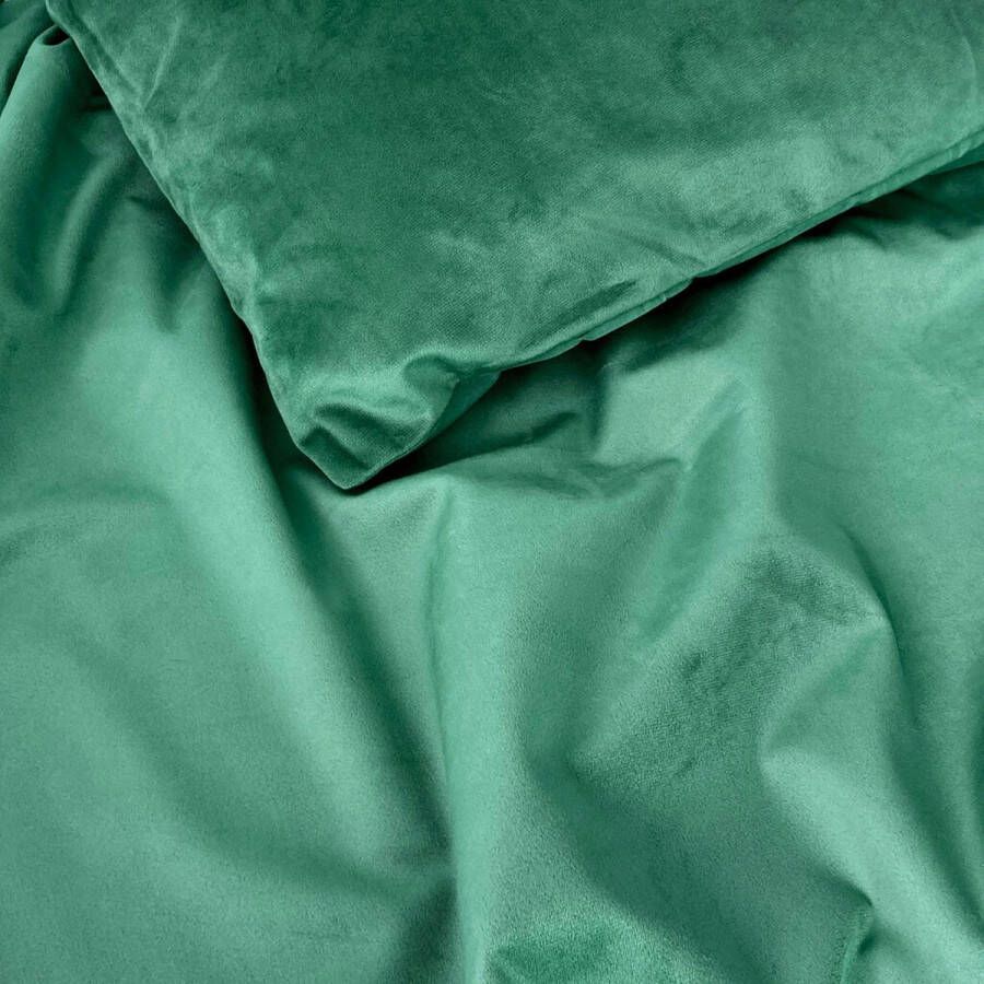 BYRKLUND Dekbedovertrek Go Velvet 200x220 Voor: 100% Polyester achter 100% Katoen Groen