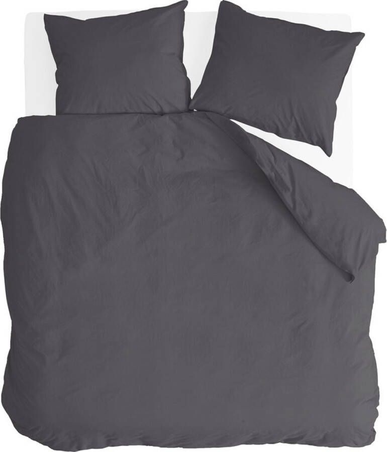 BYRKLUND Dekbedovertrek Go Velvet 200x220 Voor: 100% Polyester achter 100% Katoen Off Black