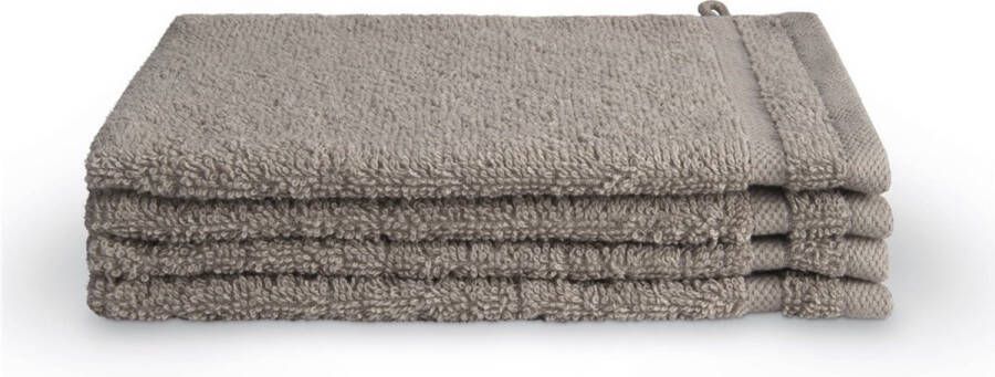 BYRKLUND Handdoeken set Bath Basics 4-delig 4x 16x21 100% katoen Taupe