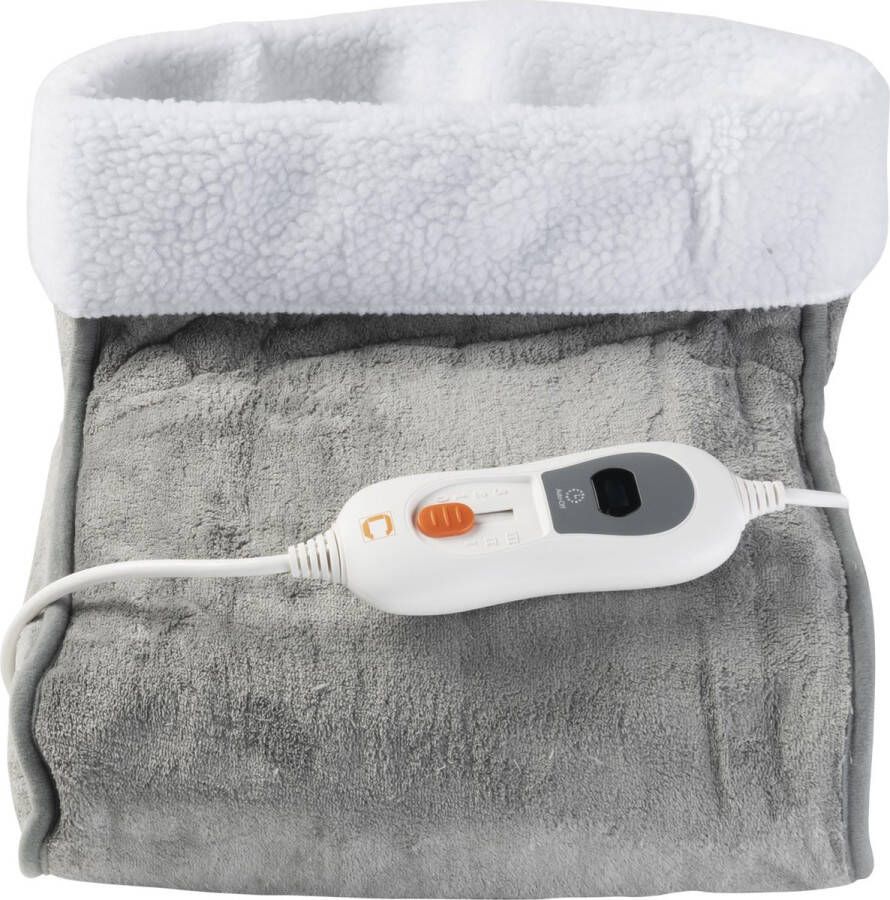 C-CARE Cresta Care KTS967 Elektrische voetverwarmer met timer en machinewasbaar cosy fleece | Grijs