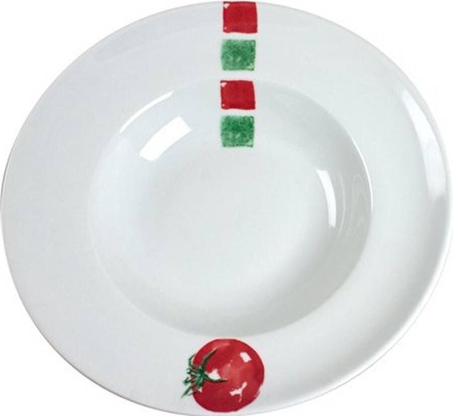 C&T Tomato Pastabord 27 5xh6cm Porselein (set van 6)