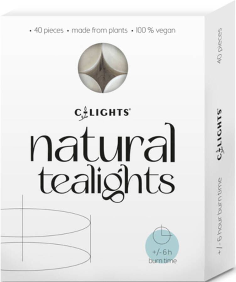 C-Lights Natuurlijke theelichtjes – 200 stuks