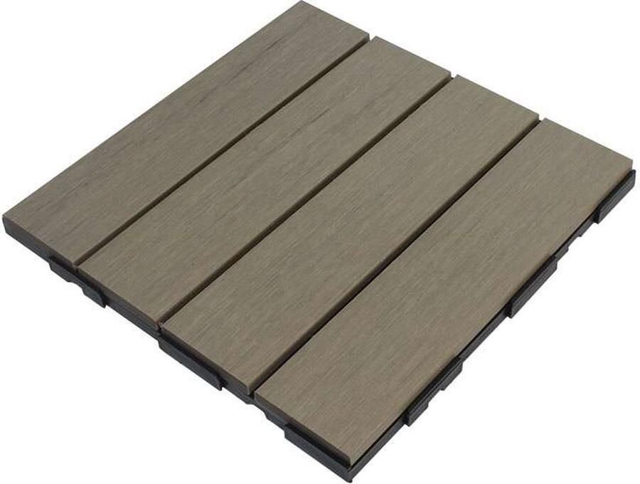 C-Wood Terrastegel composiet co-extrusie Beach click 30 x 30 cm