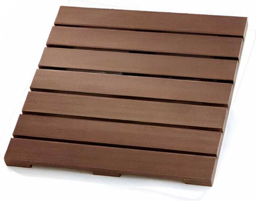 C-Wood Terrastegel composiet 50 x 50 cm teak FSC (24 mm) massief