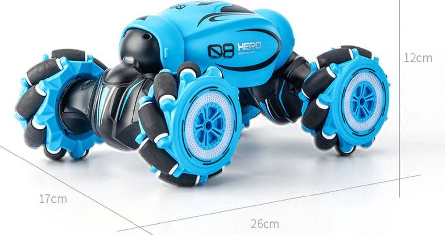 CAAY Bestuurbare auto Spinning Wheels RC voertuig Blauw Radiografisch Bestuurbare Stunt Auto Offroad Voor Binnen en Buiten