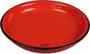 Cabanaz Retro Gebaksbord Emaille Geïnspireerd Scarlet Red