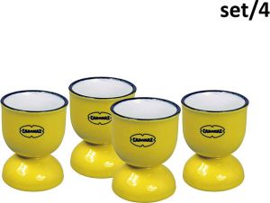 Cabanaz Set van 4 eierdoppen geel